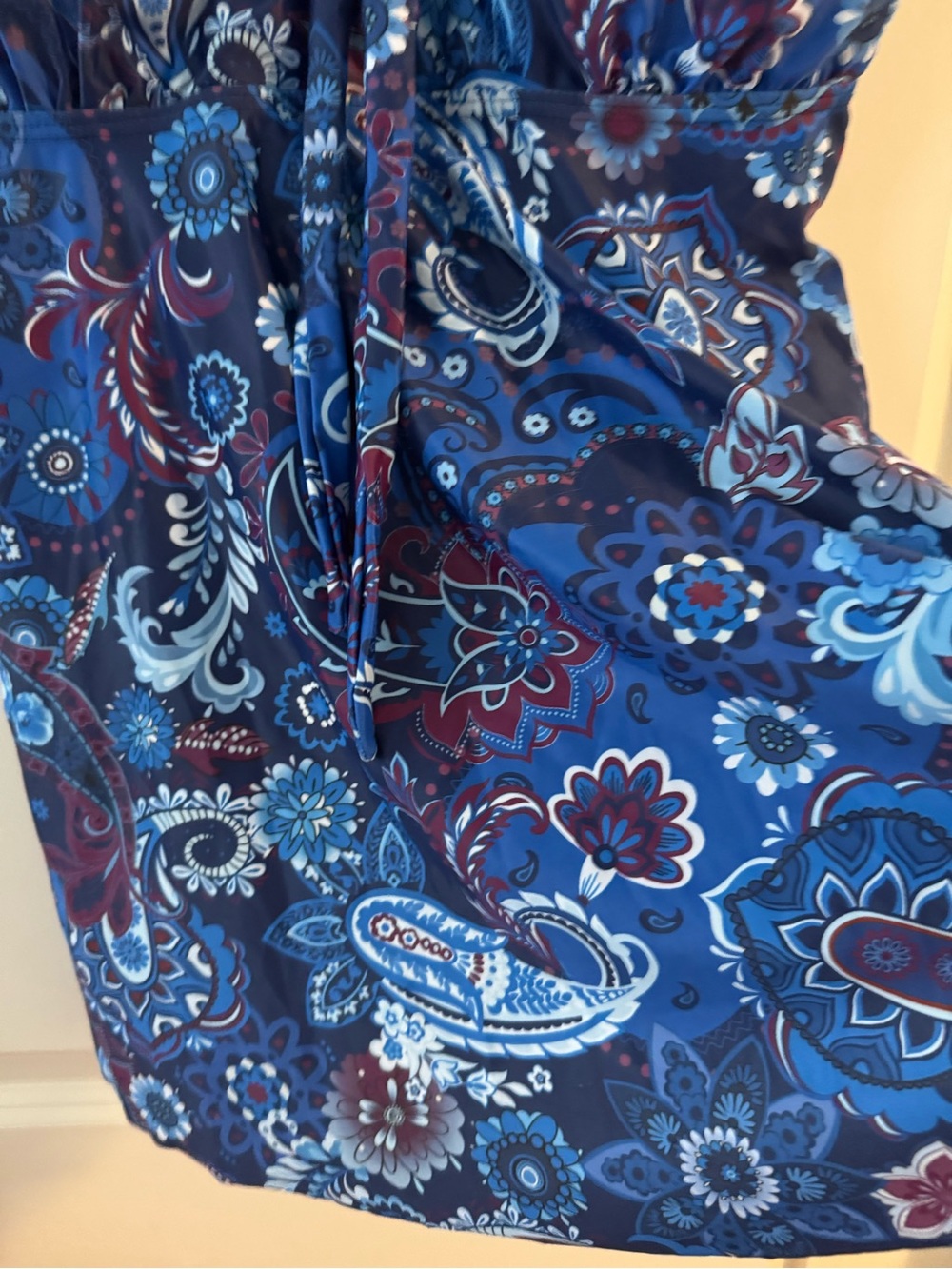 croft & barrow Blue Paisley Kids One-Piece Swim Dress - Picture 4 of 7